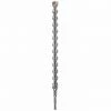 Bosch SDS-plus Bulldog Masonry Rotary Hammer Bit - 1-in Dia x 18-in L - Centric Tip - 4-Flute Design - Carbide-Tipped