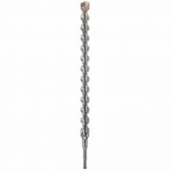 Bosch SDS-plus Bulldog Masonry Rotary Hammer Bit - 1-in Dia x 18-in L - Centric Tip - 4-Flute Design - Carbide-Tipped