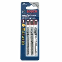 Bosch T-Shank Jigsaw Blade Set - 3 1/4-in x 1/16-in - 20-TPI - Bi-Metal - 3-Pack