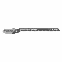 Bosch T-Shank Jigsaw Blades - 12 TPI - High-Carbon Steel - 5 Per Pack - 3 1/4-in L