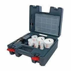 Bosch Electrician Hole Saw Kit with Plastic Storage Case - 19-Piece Set - Quick-Change Mandrel - Bi-Metal