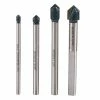 Bosch Glass and Tile Drill Bit - 4-Piece Set - Carbide-Tipped - 3-Flat Shank