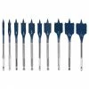Bosch Daredevil Standard Spade Drill Bit - 10-Piece Set - Full Cone Threaded Tip - Hex Shank