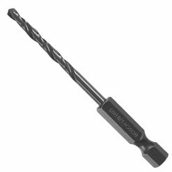 Bosch Impact Drill Bit - 1/8-in dia x 2 3/4-in L - 1/4-in Hex Shank - 135° Split Point - Black Oxide