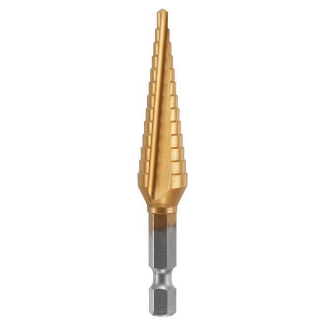 Bosch Masonry Step Drill Bit - 1 1/8-in x 1/4-in - High-Speed Steel 1 Bosch Masonry Step Drill Bit - 1 1/8-in x 1/4-in - High-Speed Steel