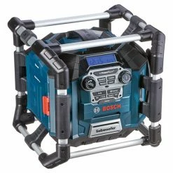 Bosch Power Box Jobsite Radio - Bluetooth Connectivity - 4-Way Speaker - Built-in Battery Chargerr