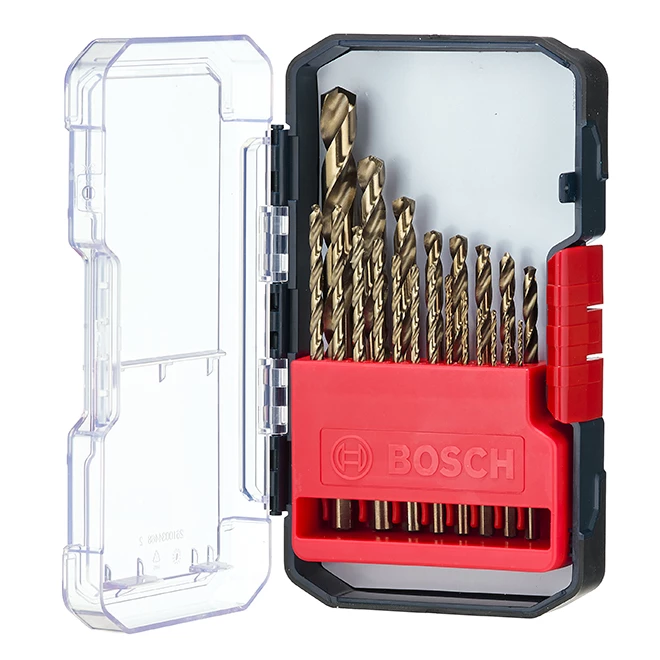 Bosch Hard Core Cobalt Twist Drill Bit - 21-Piece Set - No-Skate Tip - 3-Flat Shank 1 Bosch Hard Core Cobalt Twist Drill Bit - 21-Piece Set - No-Skate Tip - 3-Flat Shank