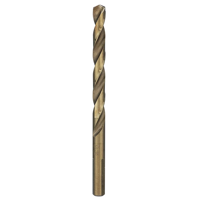Bosch Hard Core Cobalt Twist Drill Bit - 19/64-in Dia x 4 3/8-in L - 135° Split Point - 3-Flat Shank 1 Bosch Hard Core Cobalt Twist Drill Bit - 19/64-in Dia x 4 3/8-in L - 135° Split Point - 3-Flat Shank