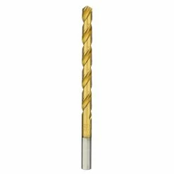 Bosch Titanium-Coated Drill Bit - 17/64-in Dia x 4 1/8-in L - 135° Split Point - 3-Flat Shank