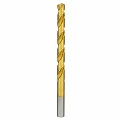 Bosch Titanium-Coated Drill Bit - 19/64-in Dia x 4 3/8-in L - 135° Split Point - 3-Flat Shank