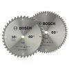 Bosch Brute Carbide Steel Saw Blade - 15? Hook Angle - 10-in Dia - 40/60 Tooth - 2 Per Pack