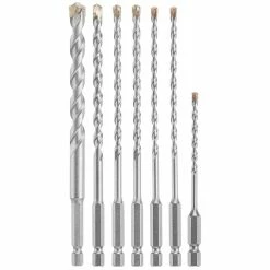 Bosch Masonry Drill Bits - 7 Pieces - High-speed Steel - Hex Shank