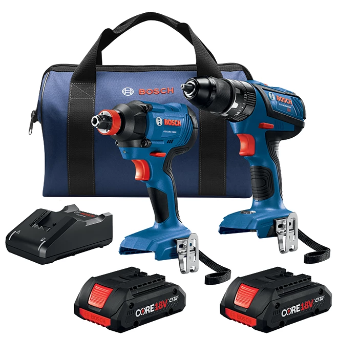 Bosch(R) Driver/Drill Set - Cordless - 18 V Lithium-Ion 1 Bosch(R) Driver/Drill Set - Cordless - 18 V Lithium-Ion