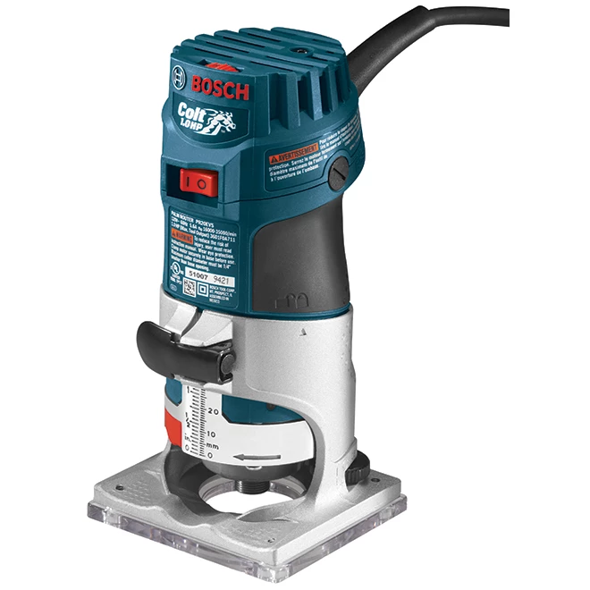 Bosch Colt Electronic Variable-Speed Corded Palm Router - 6.5-Amp Motor - 35000 RPM - Quick Clamp System 1 Bosch Colt Electronic Variable-Speed Corded Palm Router - 6.5-Amp Motor - 35000 RPM - Quick Clamp System