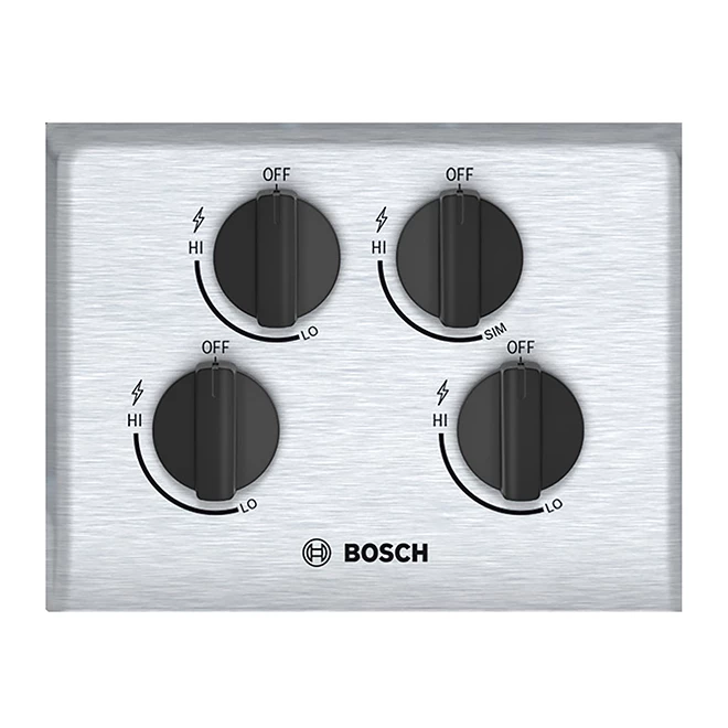 Bosch Gas Cooktop - 4 Burners - 30-in - 16,000 BTU - Stainless Steel 2 Bosch Gas Cooktop - 4 Burners - 30-in - 16,000 BTU - Stainless Steel - Image 2