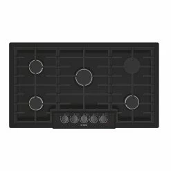 Bosch Gas Cooktop - 5 Burners - 36-in - 17,000 BTU - Black Stainless Steel