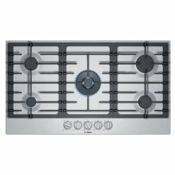 Bosch Gas Cooktop - 5 Burners - 36-in - 17,000 BTU - Stainless Steel
