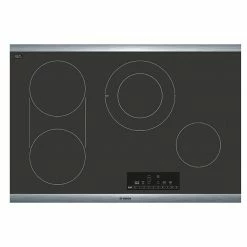 Bosch 800 Series Electric Cooktop - 4 Elements - 30-in - Black/Stainless Steel