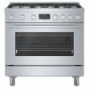 Bosch Freestanding Dual Fuel Range - 800 Series - 6 Burners - 36-in - Stainless Steel