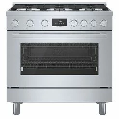 Bosch Freestanding Dual Fuel Range - 800 Series - 6 Burners - 36-in - Stainless Steel