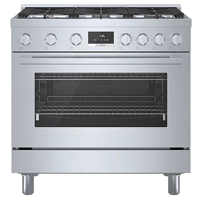 Bosch Freestanding Dual Fuel Range - 800 Series - 6 Burners - 36-in - Stainless Steel 1 Bosch Freestanding Dual Fuel Range - 800 Series - 6 Burners - 36-in - Stainless Steel