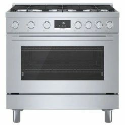 Bosch Freestanding Gas Range - 800 Series - 6 Burners - 36-in - Stainless Steel