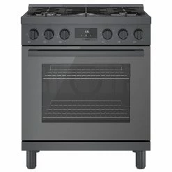 Bosch Freestanding Gas Range - 800 Series - 5 Burners - 30-in - Black Stainless Steel
