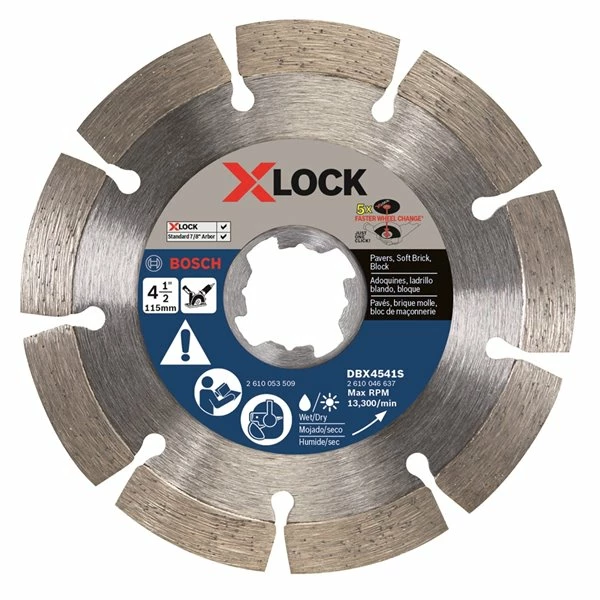 Bosch X-Lock Segmented Rim Diamond Blade - 4-1/2-in 1 Bosch X-Lock Segmented Rim Diamond Blade - 4-1/2-in